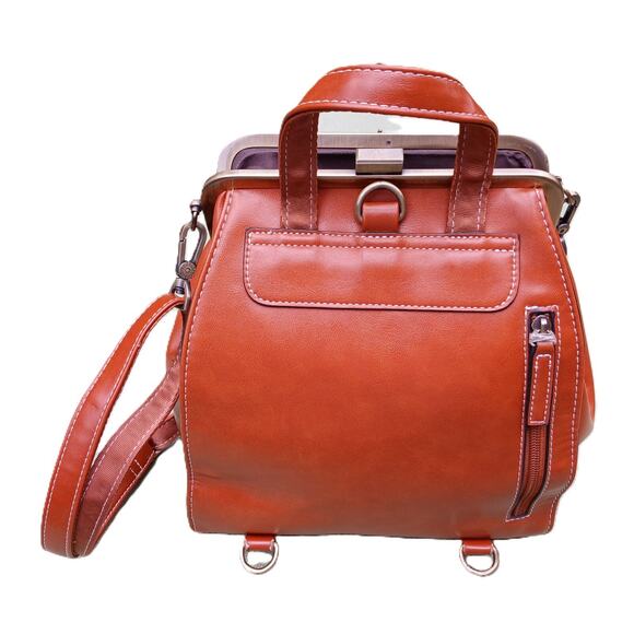 ECOSUSI Backpack Purse Vegan Leather Bag Convertible to Crossbody - Picture 3 of 7